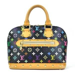 Louis Vuitton Monogram Multicolore Multicolor Alma Handbag Noir Black Canvas